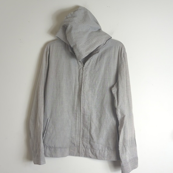 Minimalistic Linen Blend Zen Zip-up Shacket Jacket - Picture 10 of 10